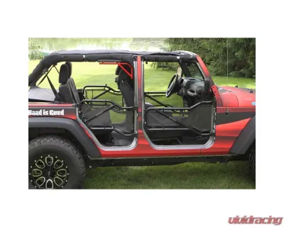 Steinjager Doors, Covers Wrangler JK 2007-2018 Front and Rear Doors Black - J0041084