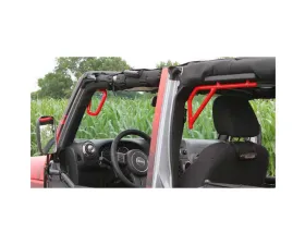Steinjager Grab Handle Kit Wrangler JK 2007-2018 Rigid Design Front and Rear for 4 Door JKU Red Baron