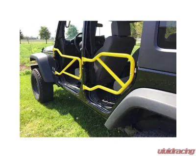 Steinjager Yellow Set of 4 Tube Doors with Logo Jeep Wrangler JK 2007-2015 - J0040939