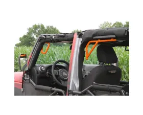 Steinjager Grab Handle Kit Wrangler JK 2007-2018 Rigid Design Front and Rear for 4 Door JKU Fluorescent Orange