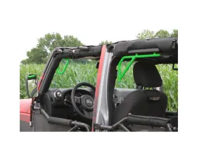 Steinjager Grab Handle Kit Wrangler JK 2007-2018 Rigid Design Front and Rear for 4 Door JKU Neon Green