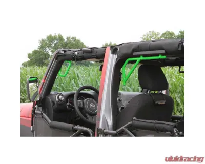 Steinjager Grab Handle Kit Wrangler JK 2007-2018 Rigid Design Front and Rear for 4 Door JKU Neon Green - J0041254