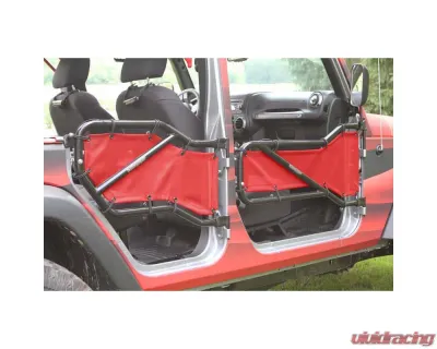 Steinjager Doors, Covers Wrangler JK 2007-2018 Front and Rear Doors Red - J0041384