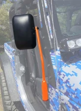 Steinjager Mirror Gladiator JT 2019 Door Hinge Mounted Poly Isolated Fluorescent Orange                                     - J0048917 - Image 4