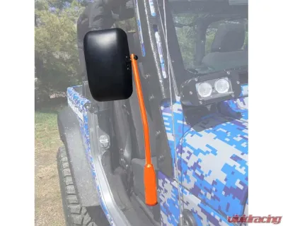 Steinjager Mirror Gladiator JT 2019 Door Hinge Mounted Poly Isolated Fluorescent Orange - J0048917