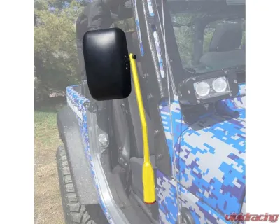 Steinjager Mirror Gladiator JT 2019 Door Hinge Mounted Poly Isolated Lemon Peel - J0048921