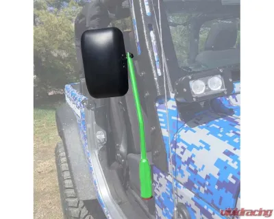 Steinjager Mirror Gladiator JT 2019 Door Hinge Mounted Poly Isolated Neon Green - J0048922