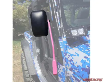 Steinjager Mirror Gladiator JT 2019 Door Hinge Mounted Poly Isolated Pinky - J0048923