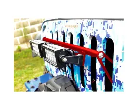 Steinjager LED Lights and Brackets Wrangler JK 2007-2018 External Grill Mount Brackets and Lights Red Baron