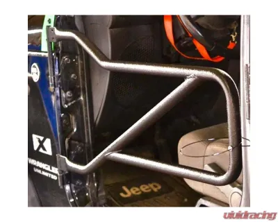 Steinjager Doors, Tubular Wrangler JK 2007-2018 Texturized Black Front Doors - J0041015