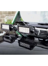 Steinjager LED Lights and Brackets Wrangler JK 2007-2018 Hood Hinge Mount Brackets and Lights Gray Hammertone                                     - J0041425 - Image 4