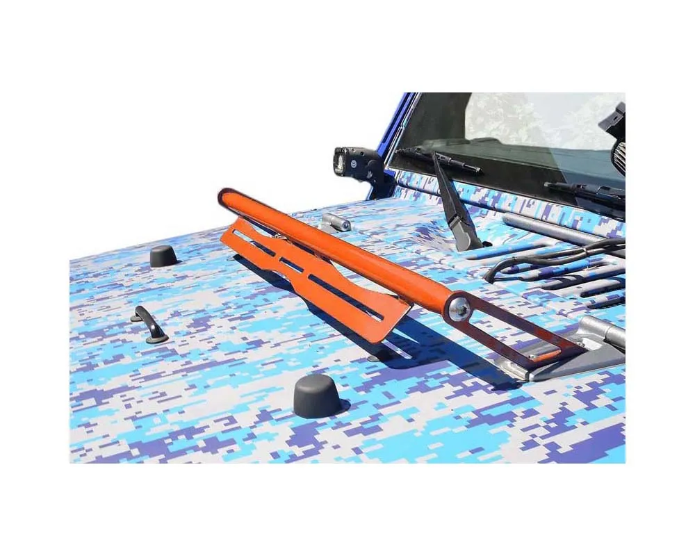 Steinjager LED Lights and Brackets Wrangler JK 2007-2018 Hood Hinge Mount Brackets Only Fluorescent Orange - J0041430