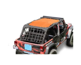 Steinjager Tops, Fabric Teddy Wrangler JK 2007-2009 4 Door Orange Mesh