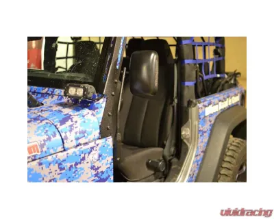 Steinjager Mirror Legs, Premium (Mirrors Not Included) Wrangler JK 2007-2018 Texturized Black - J0046008