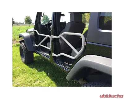 Steinjager Doors, Tubular Wrangler JK 2007-2018 Cloud White Front and Rear Doors - J0042648