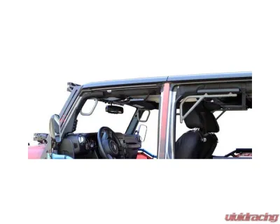 Steinjager Grab Handle Kit Wrangler JK 2007-2018 Rigid Design Front and Rear for 4 Door JKU Gray Hammertone - J0041352