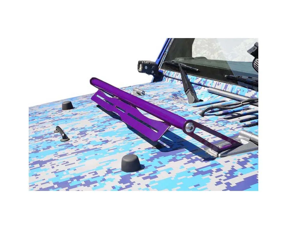 Steinjager LED Lights and Brackets Wrangler JK 2007-2018 Hood Hinge Mount Brackets Only Sinbad Purple - J0043607