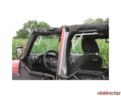 Steinjager Grab Handle Kit Wrangler JK 2007-2018 Rigid Design Front and Rear for 4 Door JKU Cloud White - J0043594
