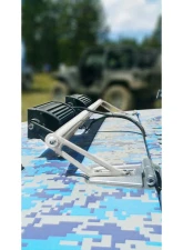 Steinjager LED Lights and Brackets Wrangler JK 2007-2018 Hood Hinge Mount Brackets and Lights Cloud White                                     - J0043610 - Image 4