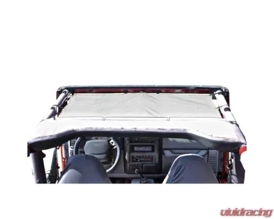 Steinjager Tops, Fabric Teddy Wrangler TJ 1997-2006 Solar Screen White Front Seats Only - J0043706