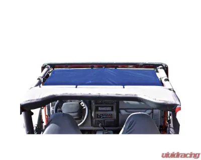 Steinjager Tops, Fabric Teddy Wrangler TJ 1997-2006 Solar Screen Blue Front Seats Only - J0043707