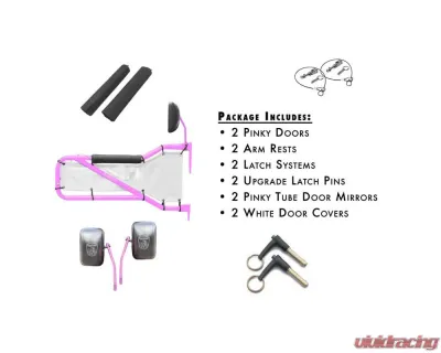 Steinjager Door Kit Wrangler JK 2007-2018 Front Pinky Doors - White Covers - J0043821