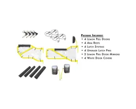 Steinjager Door Kit Wrangler JK 2007-2018 Front and Rear Lemon Peel Doors - White Covers