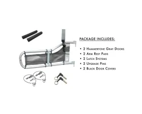 Steinjager Door Kit Wrangler TJ 1997-2006 Hammertone Gray Doors - Black Covers