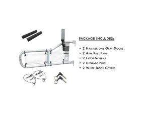 Steinjager Door Kit Wrangler TJ 1997-2006 Hammertone Gray Doors - White Covers