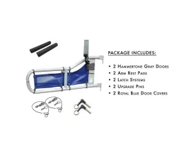 Steinjager Door Kit Wrangler TJ 1997-2006 Hammertone Gray Doors - Royal Blue Covers