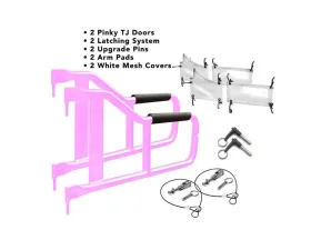 Steinjager Door Kit Wrangler TJ 1997-2006 Pinky Doors - White Covers