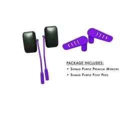 Steinjager Mirror and Foot Peg Kit Wrangler JK 2007-2018 Sinbad Purple