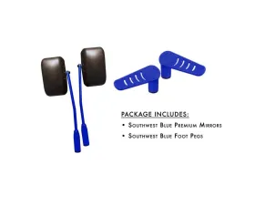 Steinjager Mirror and Foot Peg Kit Wrangler JK 2007-2018 Southwest Blue