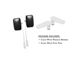 Steinjager Mirror and Foot Peg Kit Wrangler JK 2007-2018 Cloud White