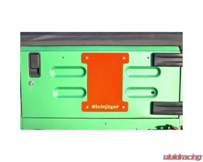Steinjager Spare Tire Carrier Delete Plate Wrangler TJ 1997-2006 Fluorescent Orange - J0043676