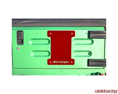 Steinjager Spare Tire Carrier Delete Plate Wrangler TJ 1997-2006 Red Baron - J0043677