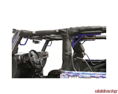 Steinjager Grab Handle Kit Wrangler JK 2007-2018 Rigid Design Front and Rear for 2 Door JK Southwest Blue - J0044761