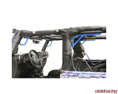 Steinjager Grab Handle Kit Wrangler JK 2007-2018 Rigid Design Front and Rear for 2 Door JK Playboy Blue - J0044762
