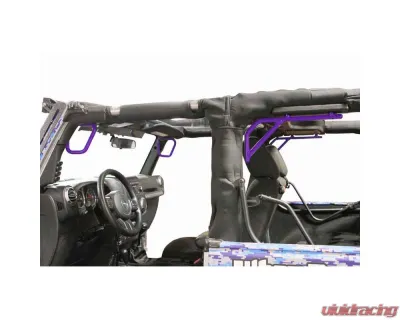 Steinjager Grab Handle Kit Wrangler JK 2007-2018 Rigid Design Front and Rear for 2 Door JK Sinbad Purple - J0044770