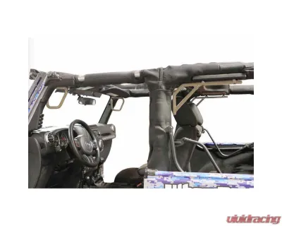 Steinjager Grab Handle Kit Wrangler JK 2007-2018 Rigid Design Front and Rear for 2 Door JK Military Beige - J0044767