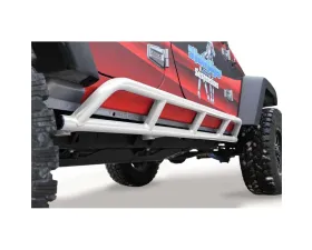 Steinjager Rock Sliders Wrangler JK 2007-2018 4 Door Bare Knuckles Style Cloud White