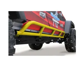 Steinjager Rock Sliders Wrangler JK 2007-2018 4 Door Bare Knuckles Style Lemon Peel