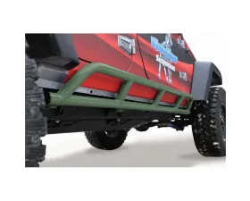 Steinjager Rock Sliders Wrangler JK 2007-2018 4 Door Bare Knuckles Style Locas Green