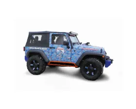 Steinjager Rock Sliders Wrangler JK 2007-2018 2 Door Insert Style Fluorescent Orange