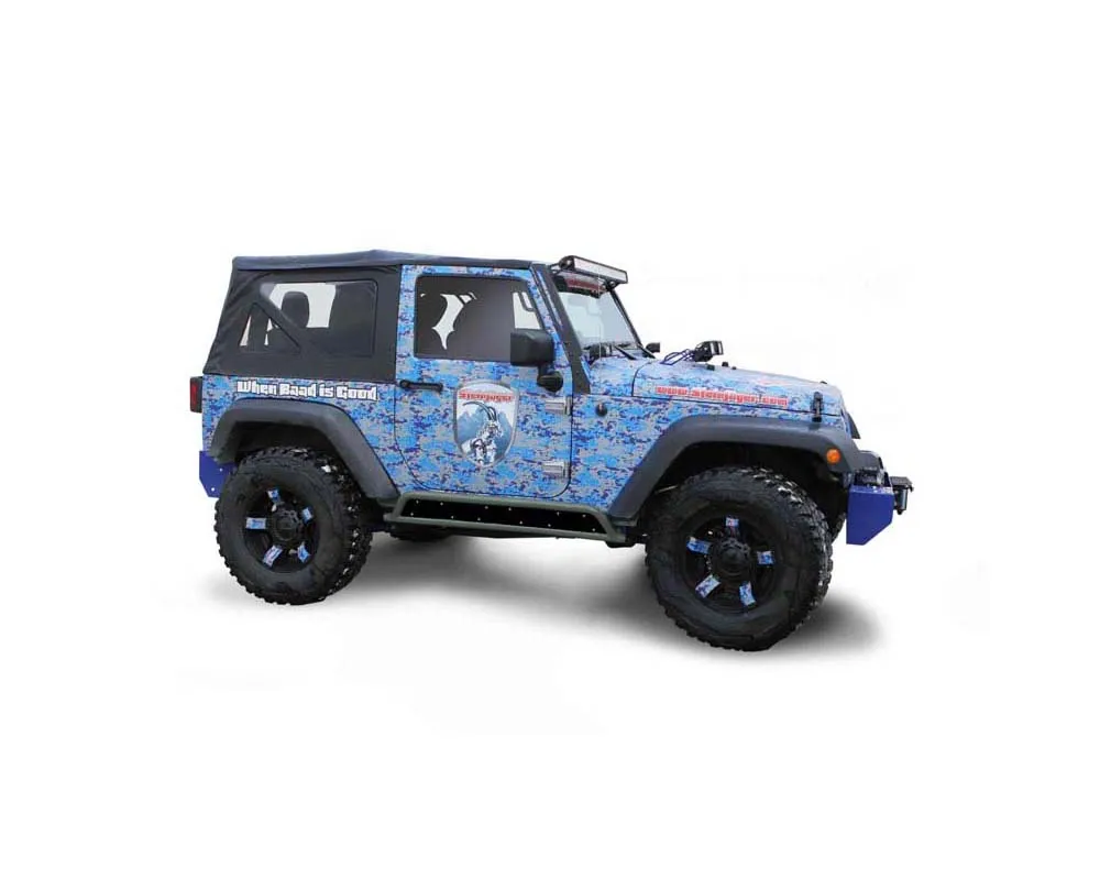 Steinjager Rock Sliders Wrangler JK 2007-2018 2 Door Insert Style Locas Green - J0044905
