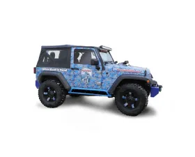 Steinjager Rock Sliders Wrangler JK 2007-2018 2 Door Insert Style Playboy Blue