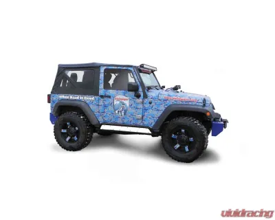 Steinjager Rock Sliders Wrangler JK 2007-2018 2 Door Phantom Inserts Cloud White - J0044880