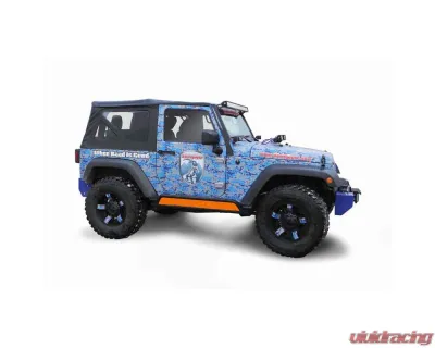 Steinjager Rock Sliders Wrangler JK 2007-2018 2 Door Phantom Inserts Fluorescent Orange - J0044868