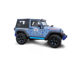 Steinjager Rock Sliders Wrangler JK 2007-2018 2 Door Phantom Inserts Playboy Blue