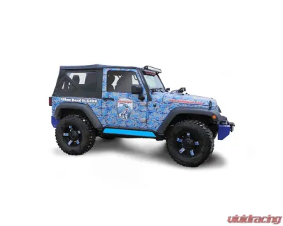 Steinjager Rock Sliders Wrangler JK 2007-2018 2 Door Phantom Inserts Playboy Blue - J0044871